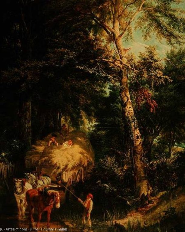 Crossing The Brook — Альфред Эдвард Шалон