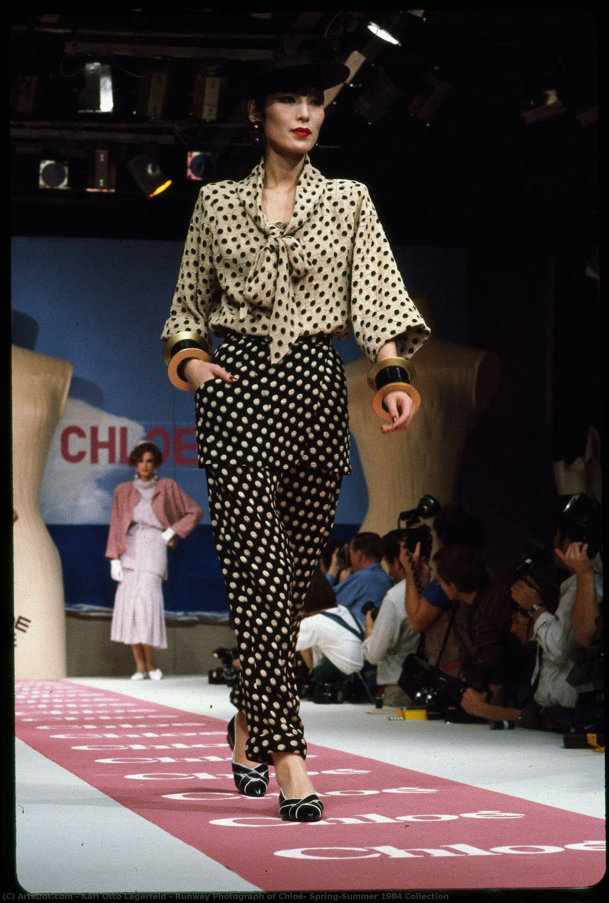 Runway Photograph Of Chloé, Spring/summer 1984 Collection — Karl Otto Lagerfeld