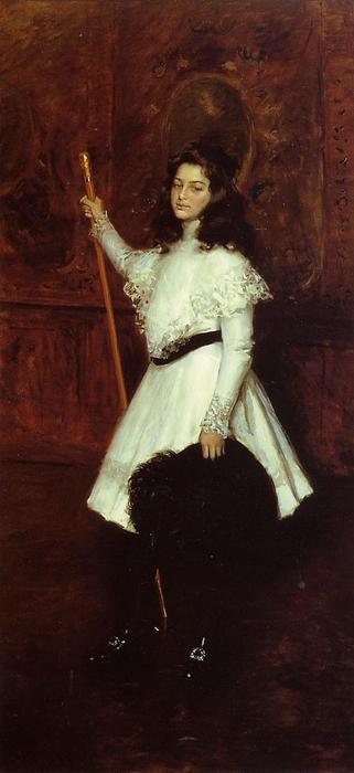 Girl In White (also Known As Portrait Of Irene Dimock) — William Merritt Chase