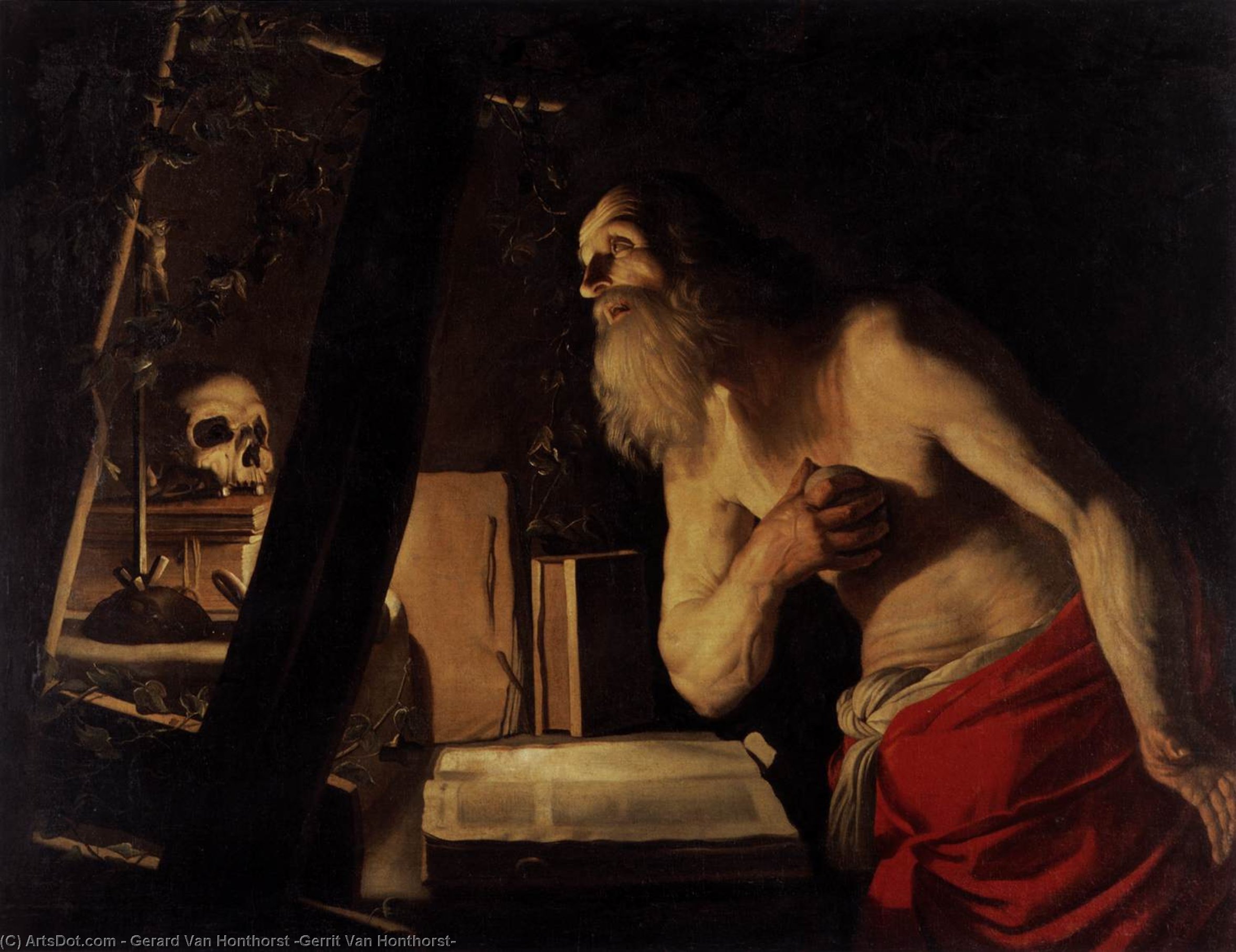 St Jerome — Герхард Ван Хонторст