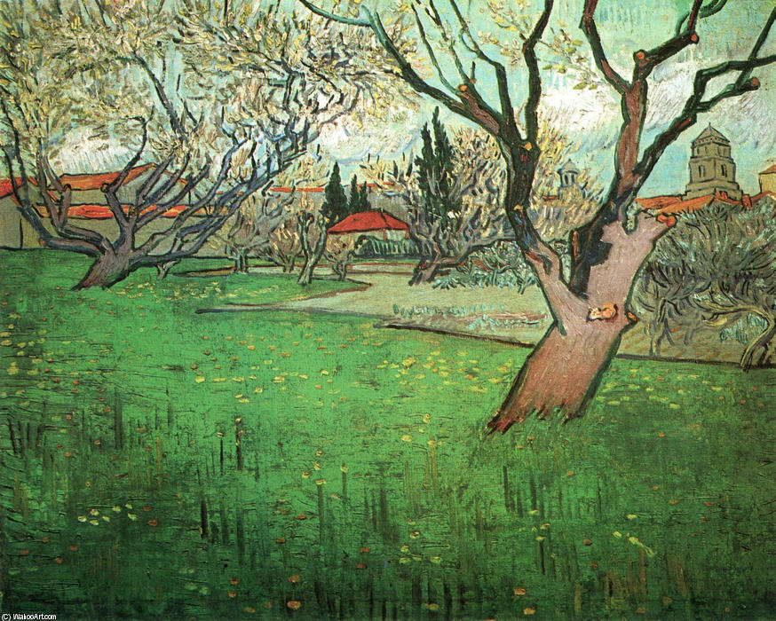View Of Arles With Trees In Blossom — Vincent Willem Van Gogh