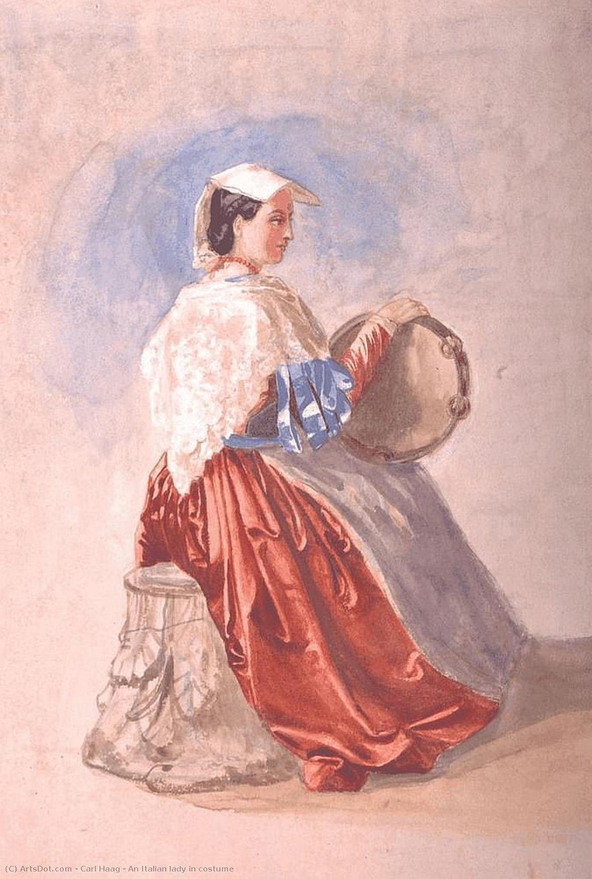 An Italian Lady In Costume — Carl Haag