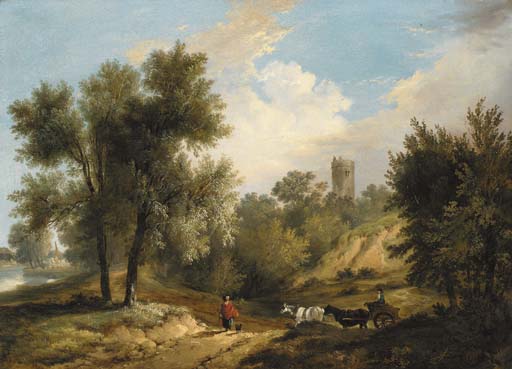 The River Yare At Whitlingham With Whitlingham Church Beyond — John Berney Ladbrooke
