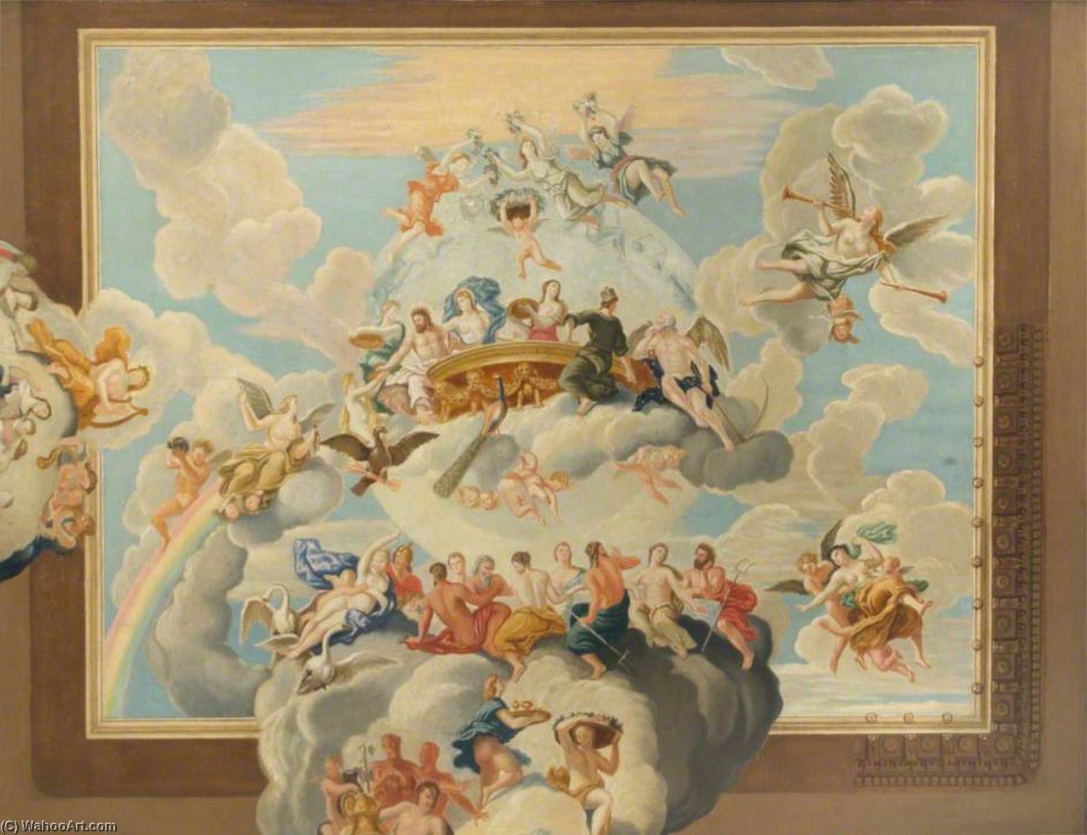Ceiling, The King's Grand Stairs, Hampton Court Palace (after Antonio Verrio) — William Herbert Hampton