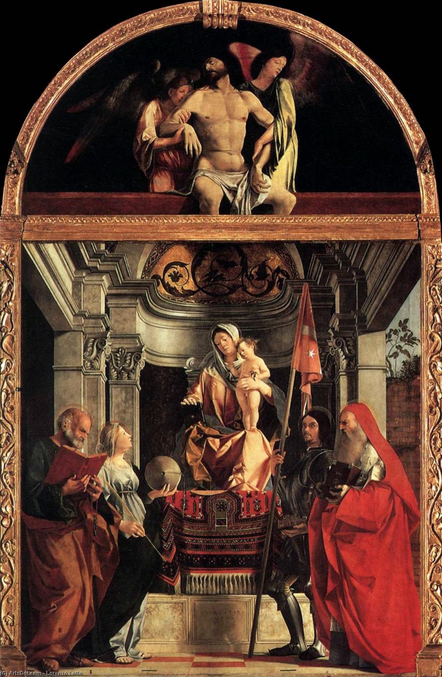 Madonna And Child With Sts Peter, Christine, Liberale, And Jerome — Lorenzo Lotto
