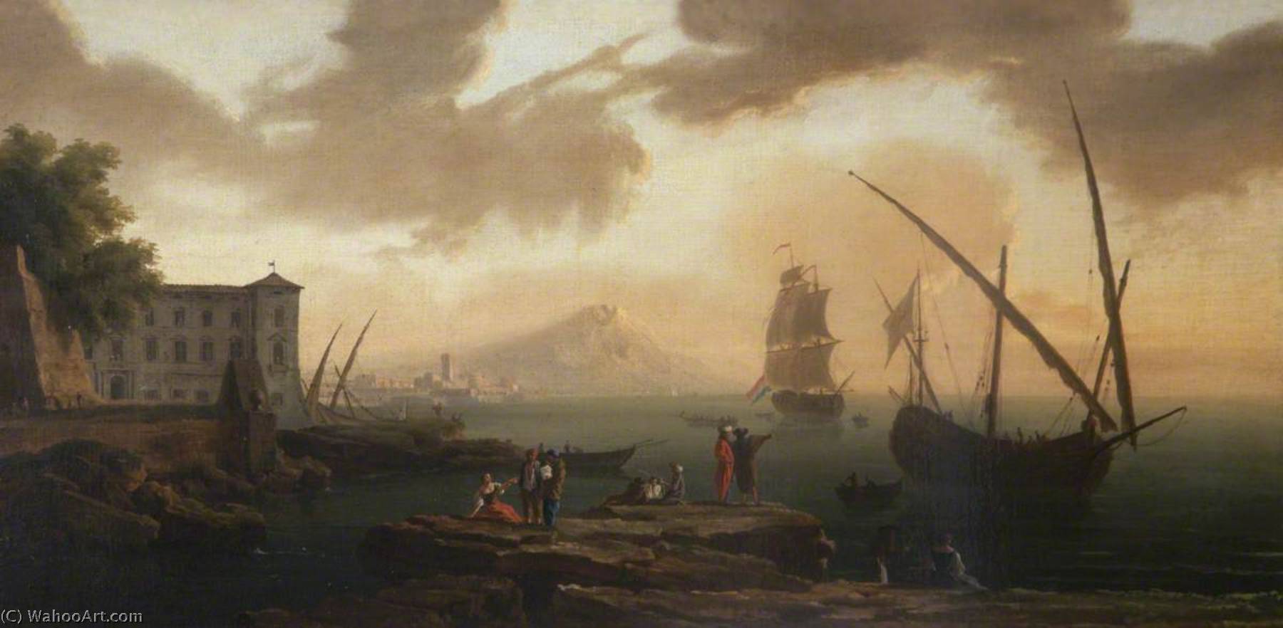 Bay Of Naples — Claude-joseph Vernet