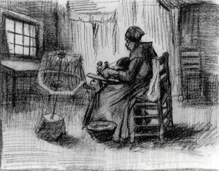 Peasant Woman Reeling Yarn — Vincent Willem Van Gogh