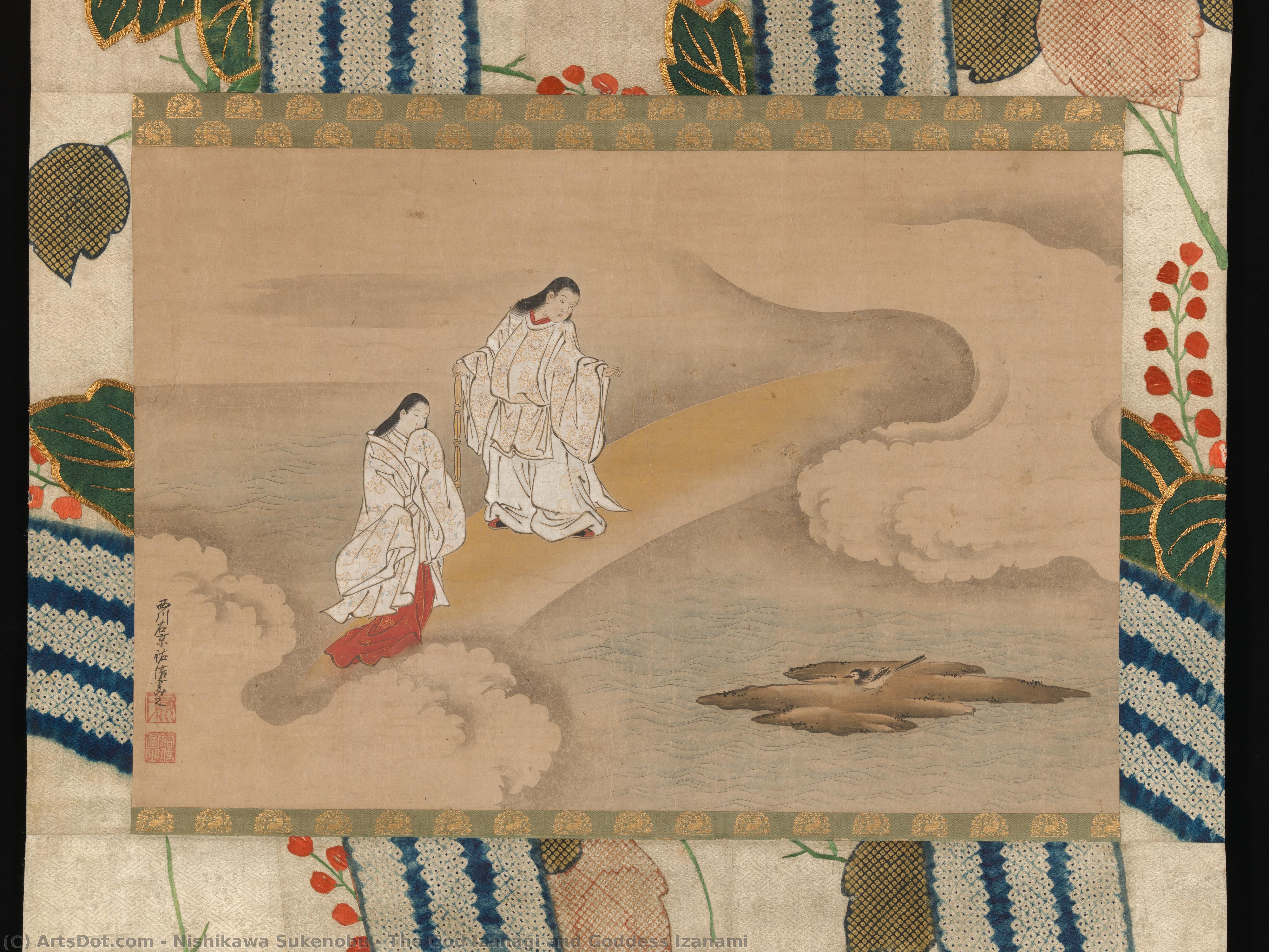 The God Izanagi And Goddess Izanami — Nishikawa Sukenobu
