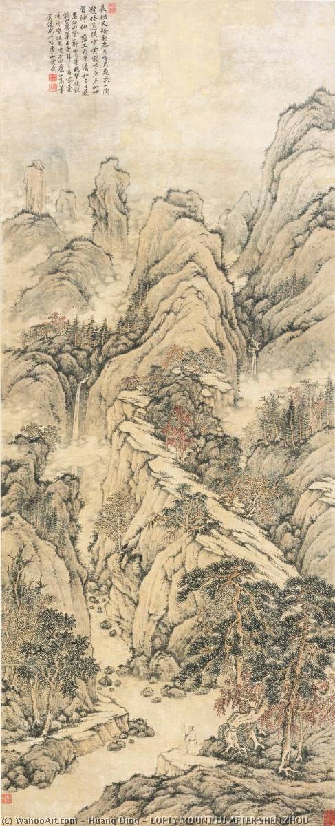 Lofty Mount Lu After Shen Zhou — Huang Ding