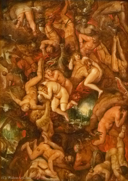 The Damned Being Cast Into Hell — Cornelis De Baellieur