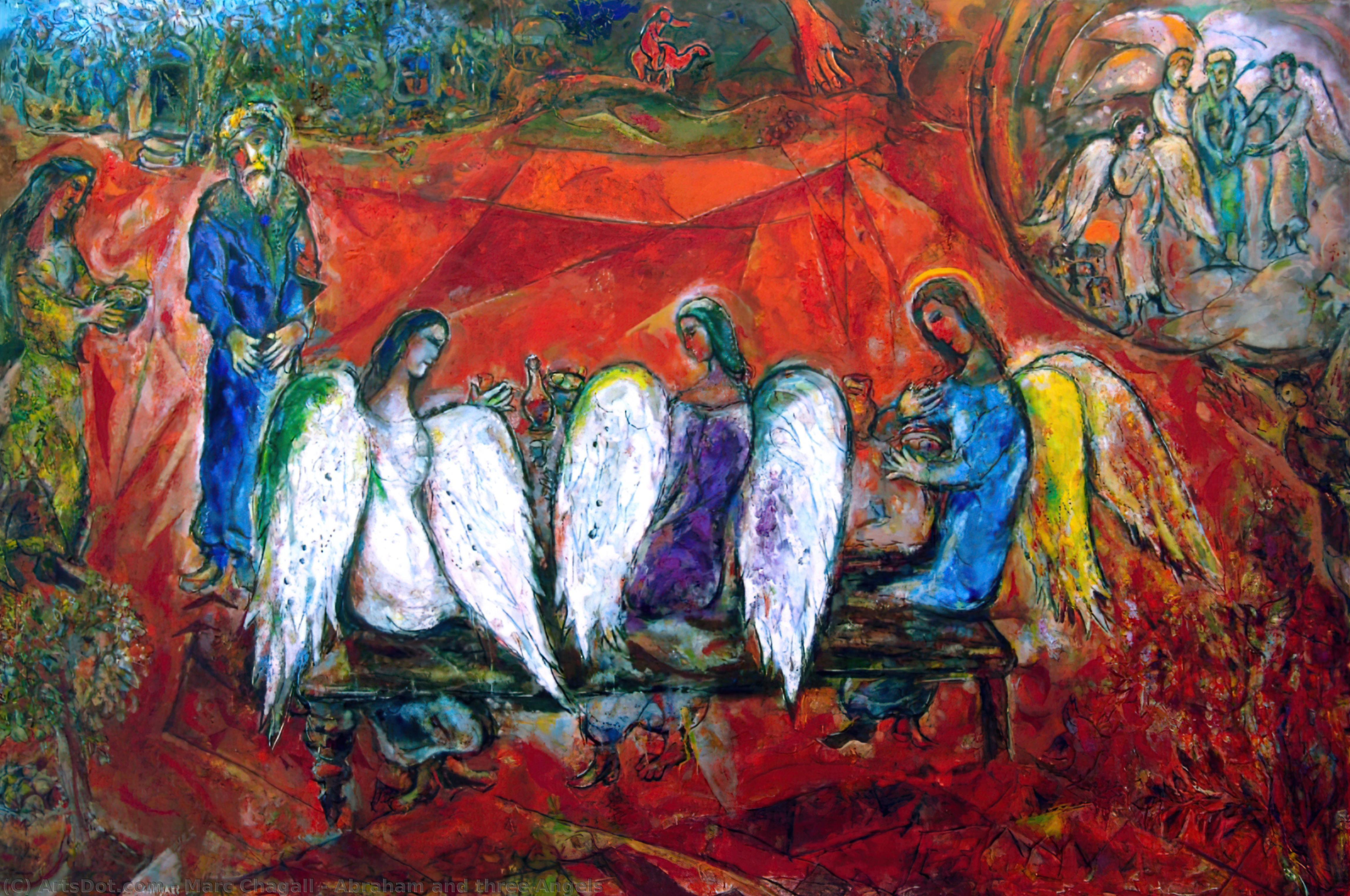 Abraham And Three Angels — マルク・シャガール