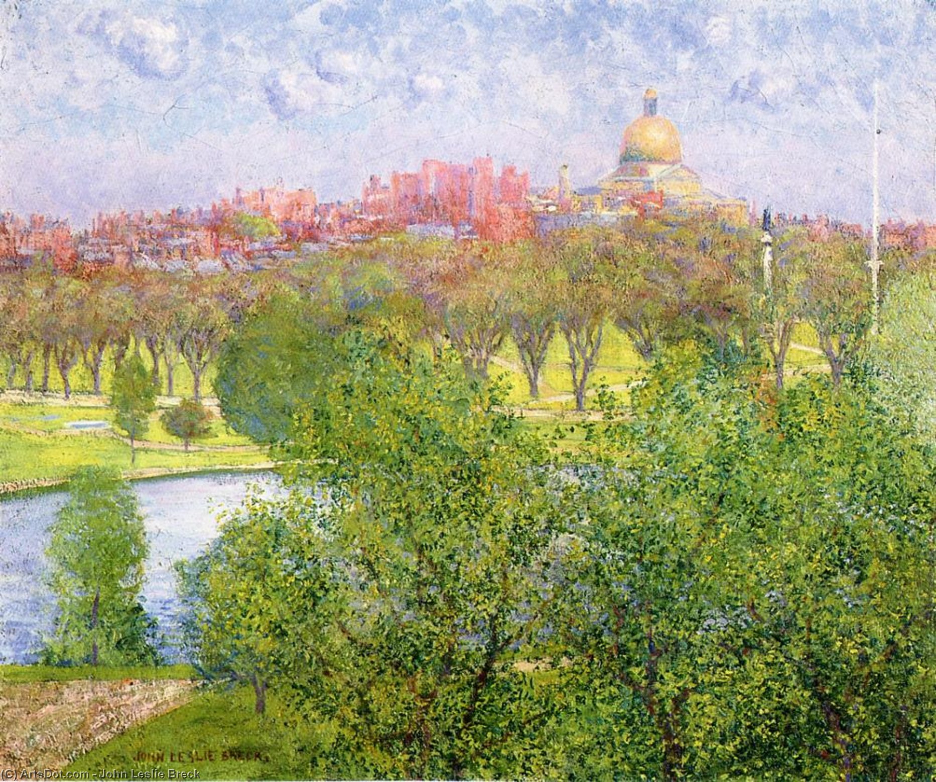The Gilded Dome, Spring — John Leslie Breck