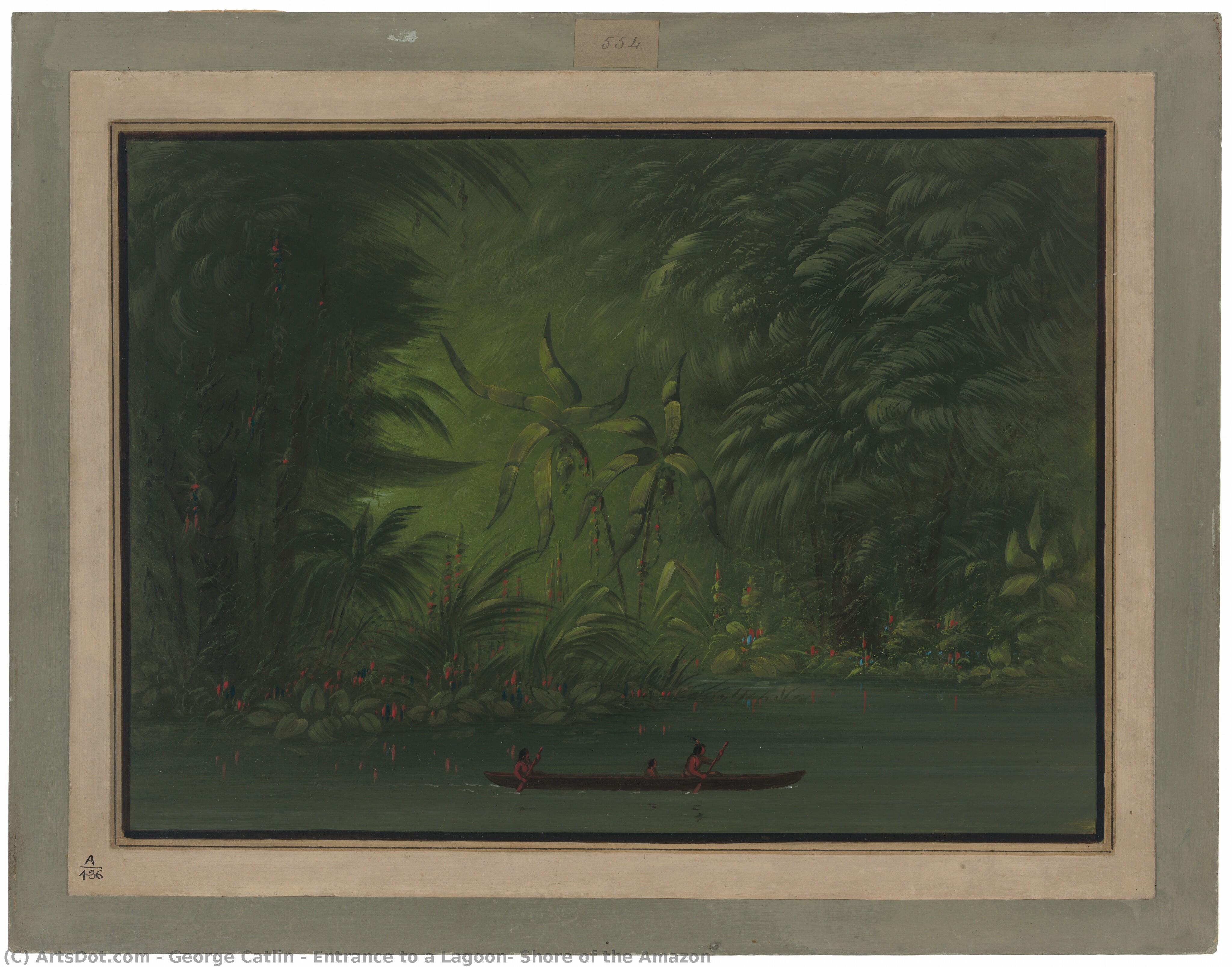Entrance To A Lagoon, Shore Of The Amazon — George Catlin