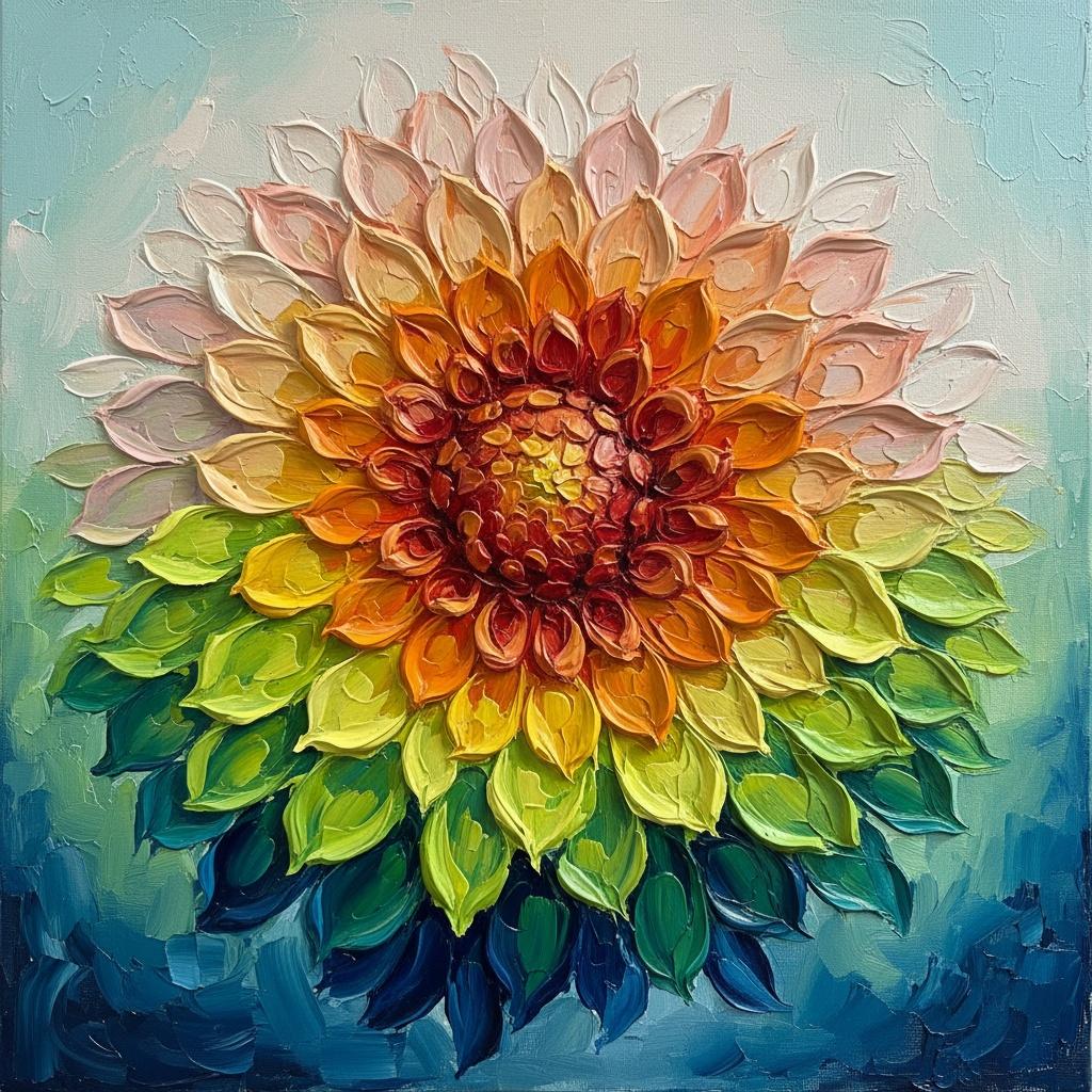 Radiant Bloom In Motion: A Singular Monumental Study Of Chromatic Symmetry — Christian Noiret