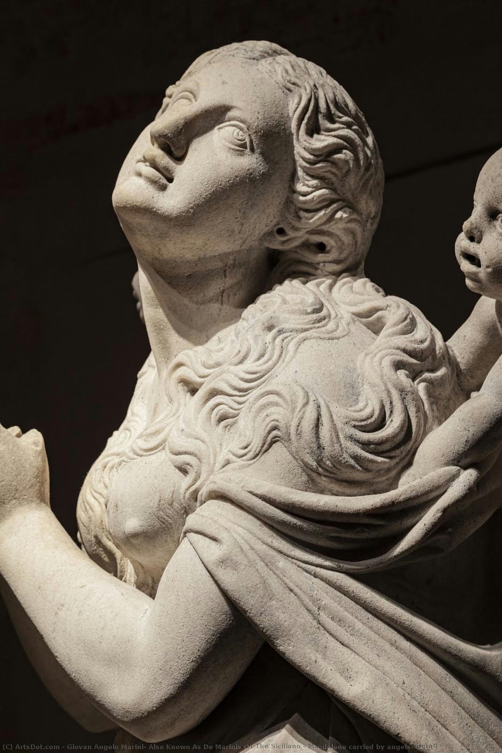 Magdalene Carried By Angels, Detail — Giovan Angelo Marini, Also Known As De Marinis Or The Siciliano