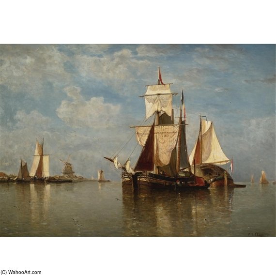Shipping Off The Dutch Coast — Paul Jean Clays