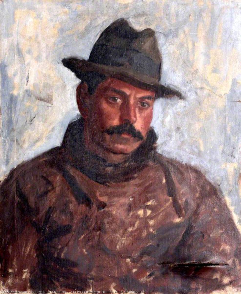 A St Ives Fisherman (from A Set Of Six Portraits) — Sydney Elmer Schofield