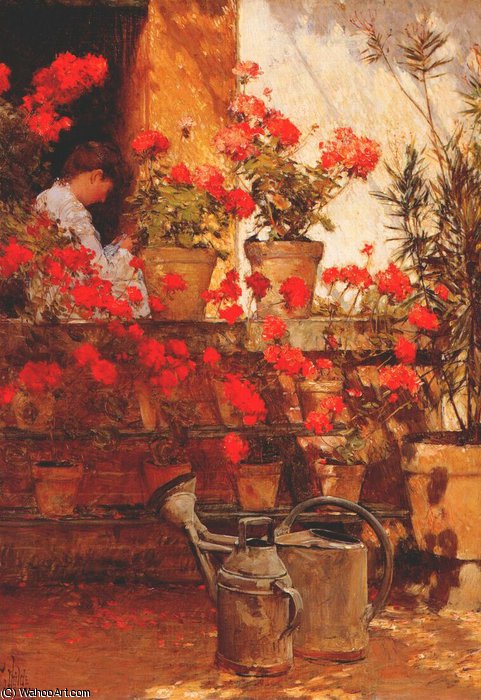 Geraniums — フレデリック・チルド・ハッサム