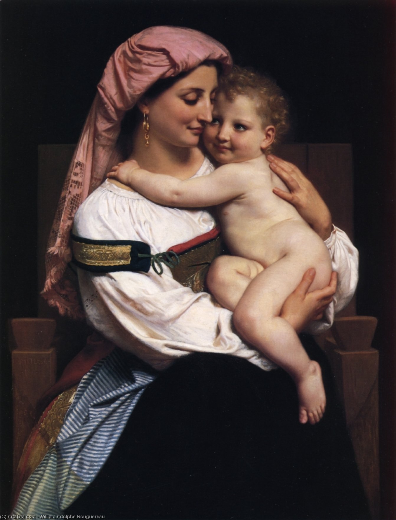 Woman Of Cervara And Her Child — William-adolphe Bouguereau