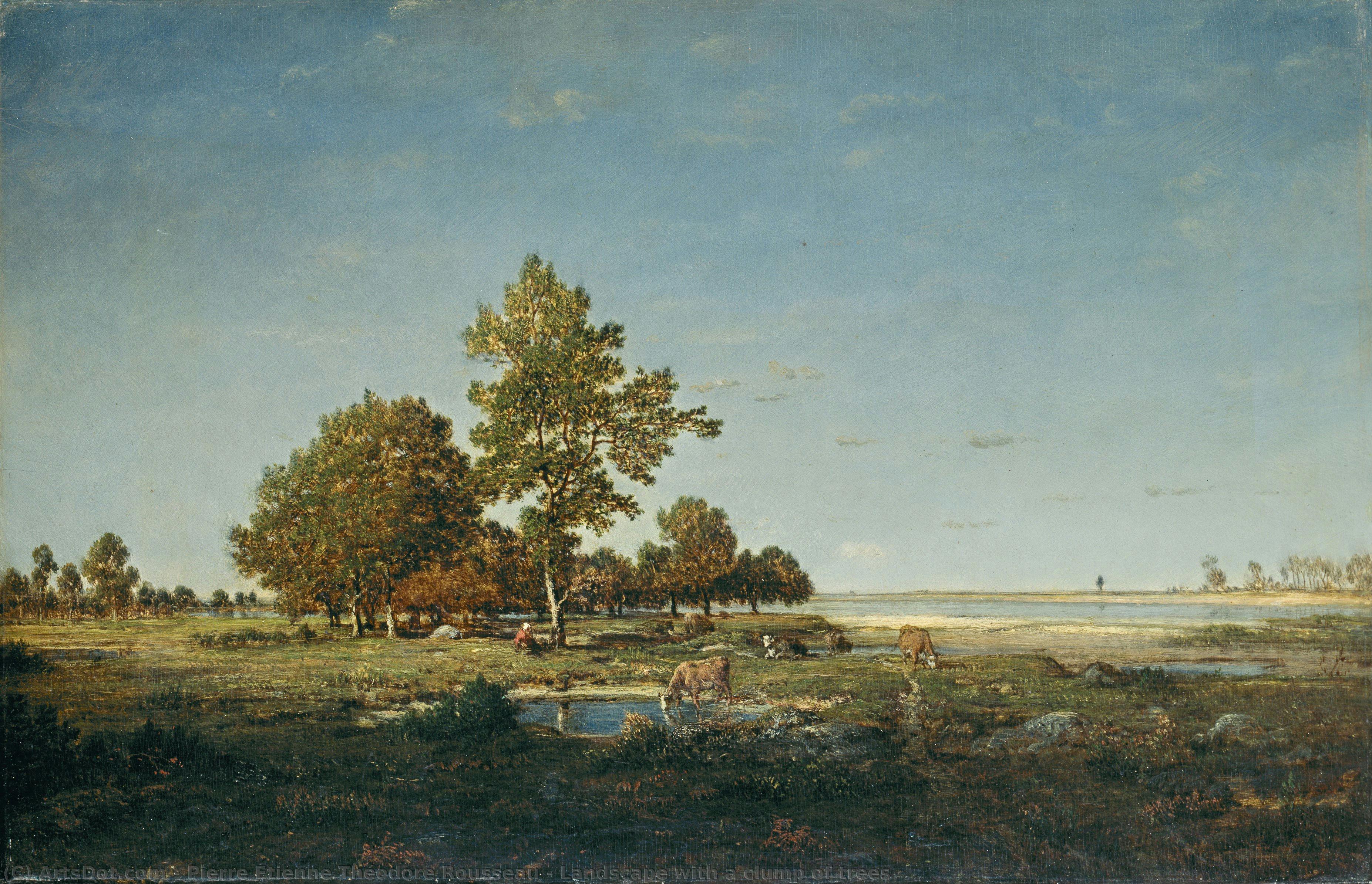 Landscape With A Clump Of Trees — Théodore Rousseau