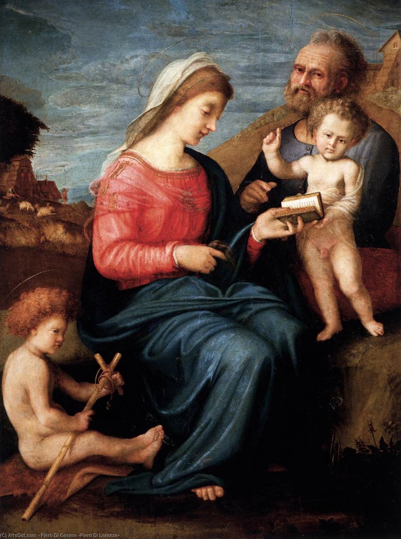 Holy Family With The Young St John The Baptist — Piero Di Cosimo (piero Di Lorenzo)