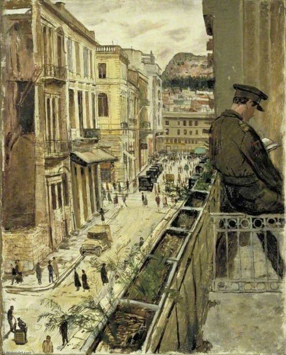 A Scene In Athens From The British Officers' Hotel Cosmopolitan — Carel Victor Morlais Weight