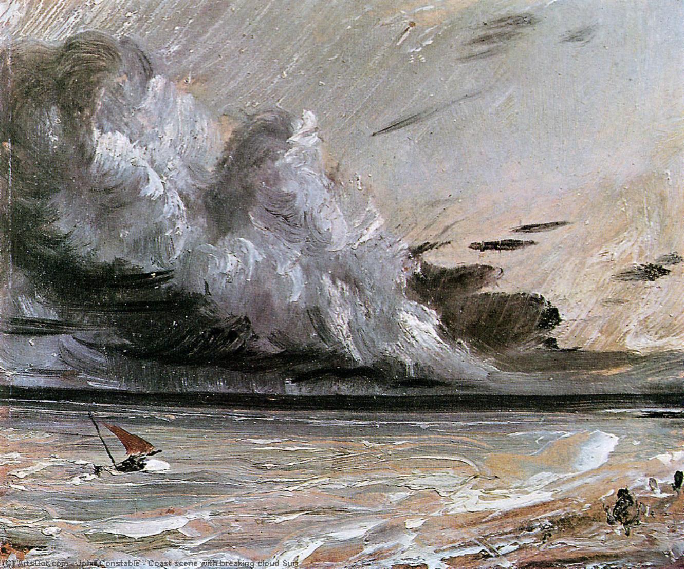 Coast Scene With Breaking Cloud Sun — Джон Констабл