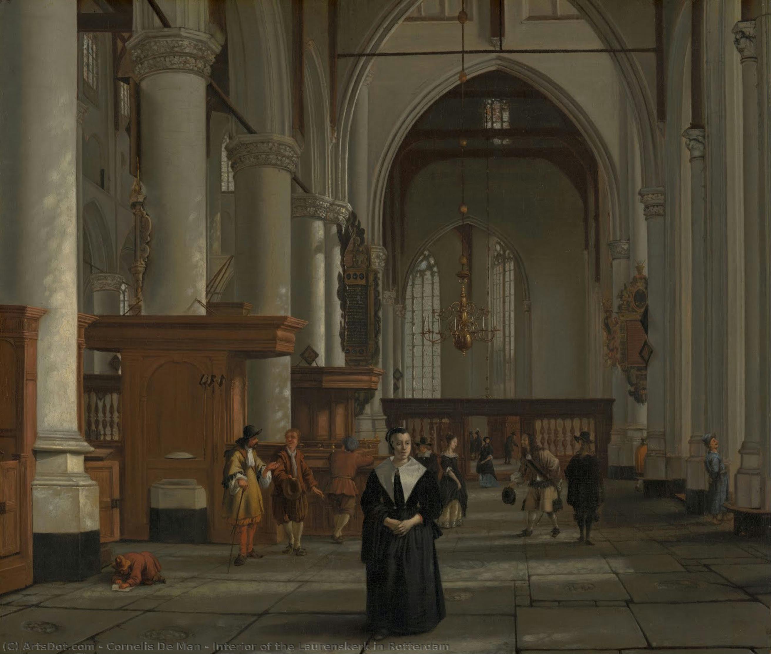Interior Of The Laurenskerk In Rotterdam — Cornelis De Man