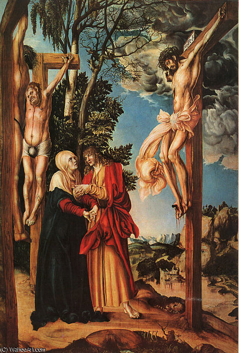 The Crucifixion, Pine Panel, Pinakothek A — Lucas Cranach The Elder