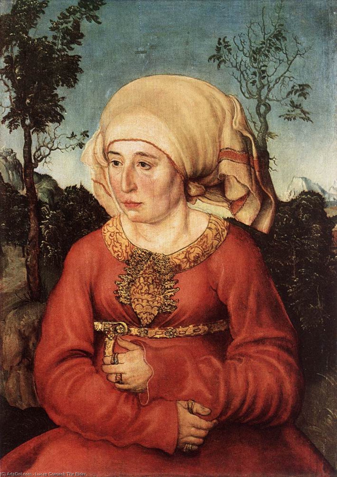 Portrait Of Frau Reuss — Lucas Cranach The Elder
