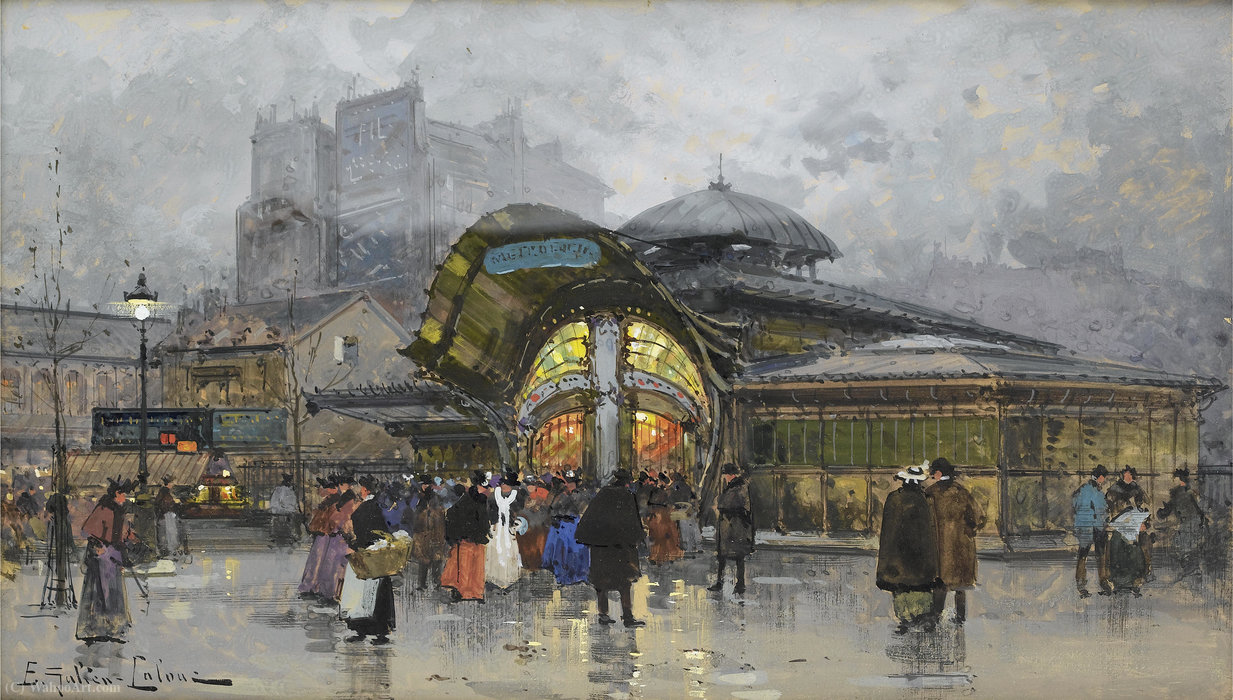 Paris, Metro Station Bastille (destroyed In (1962)) — Eugène Galien-laloue