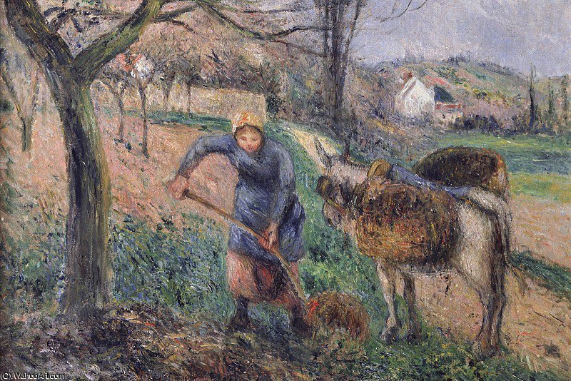 Landscape With A Donkey — Camille Pissarro