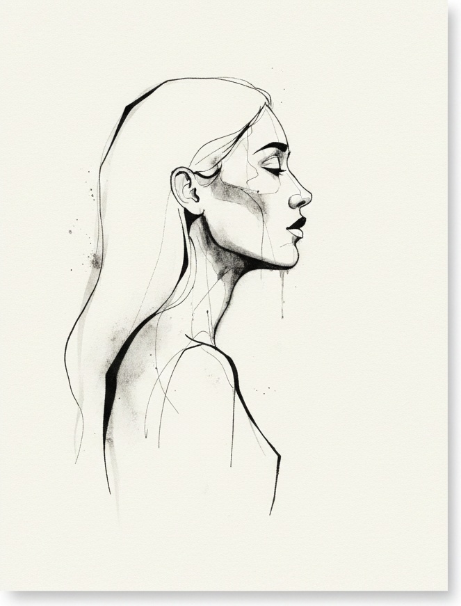 Ephemeral Contours: A Study In Monochromatic Profile And Negative Space — Christian Noiret