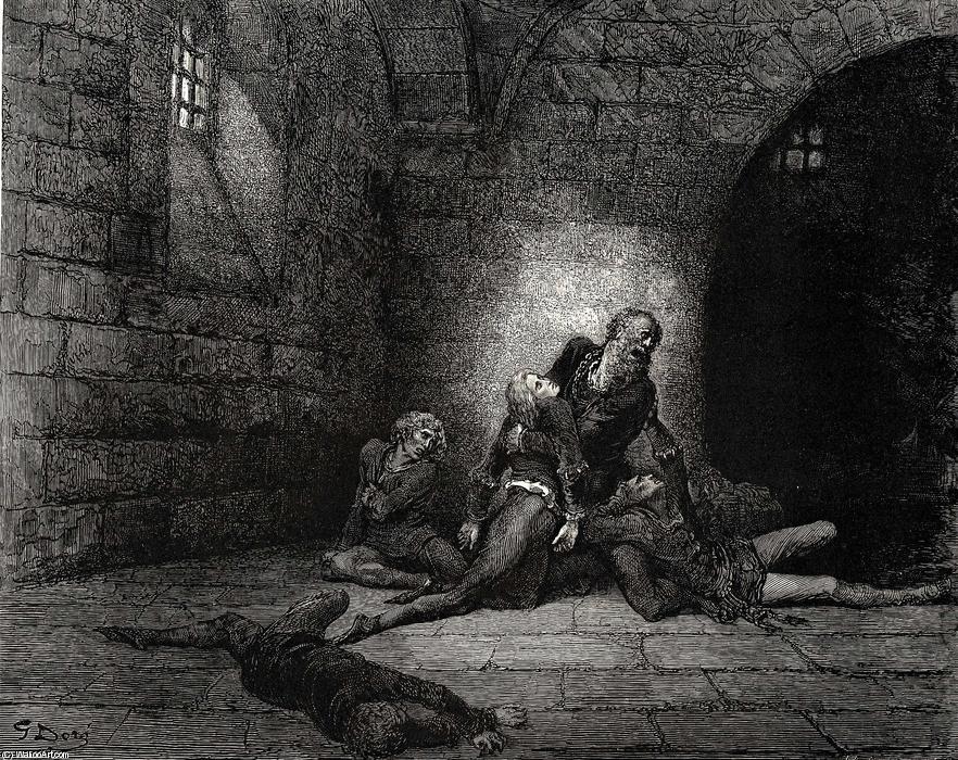 The Inferno, Canto 33, Lines 67-68. ’hast No Help For Me, My Father!’ — Paul Gustave Doré