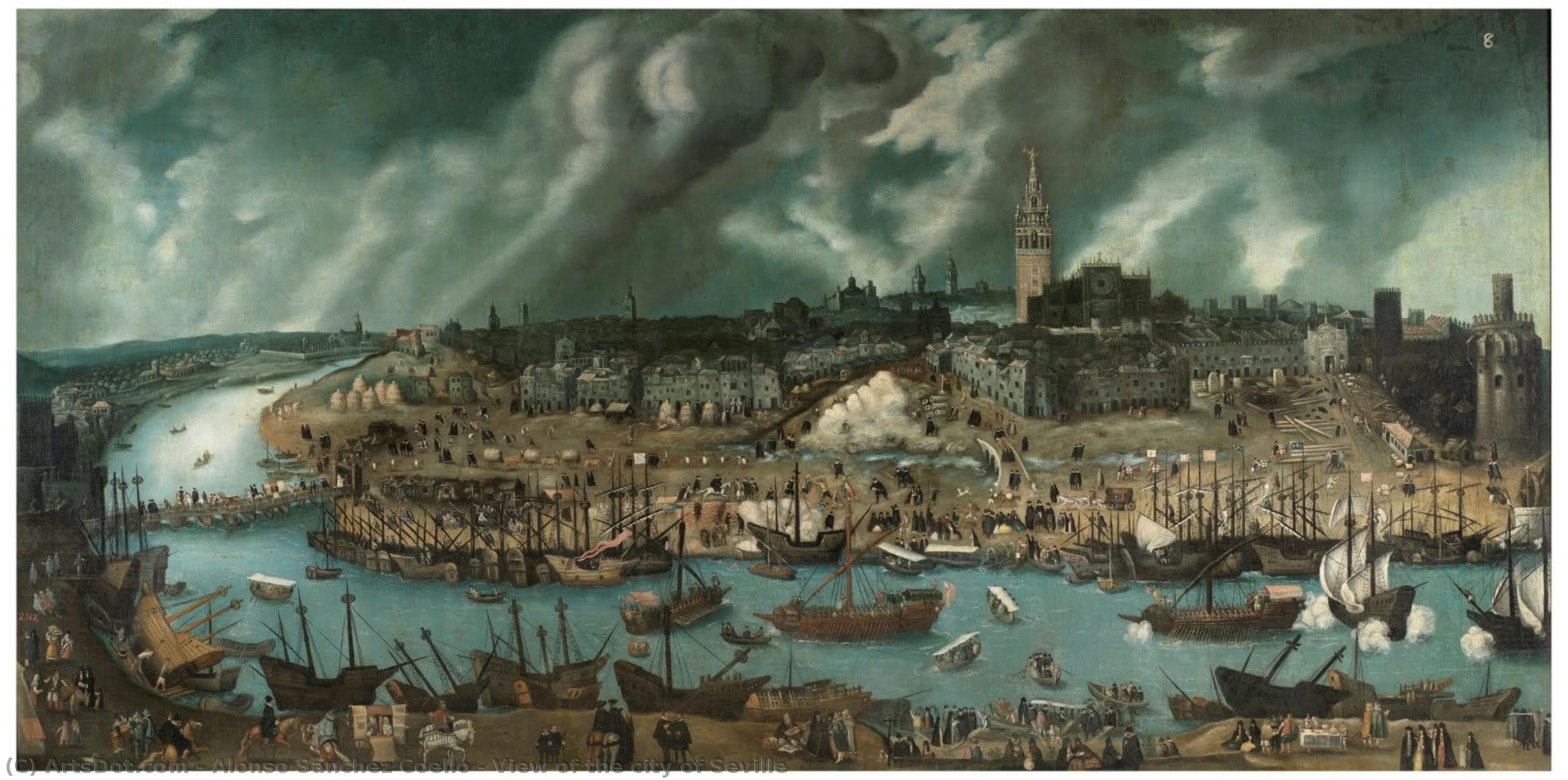 View Of The City Of Seville — Alonso Sánchez Coello