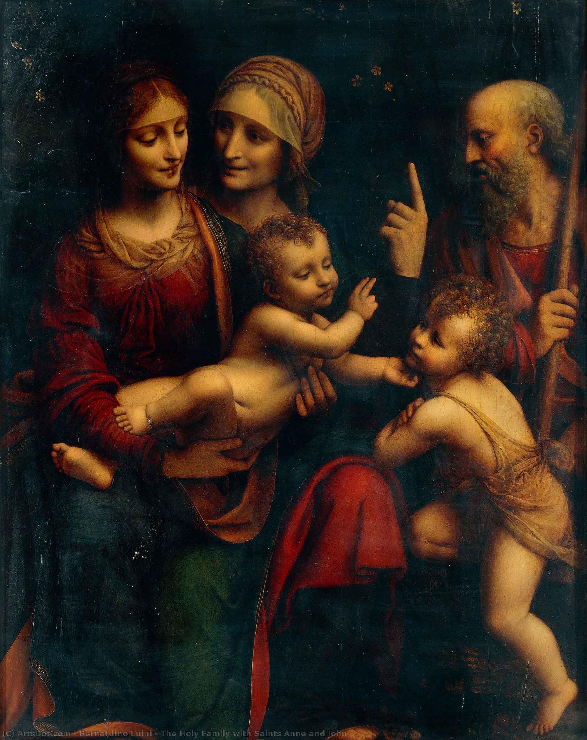 The Holy Family With Saints Anne And John — ベルナルディーノ・ルイニ