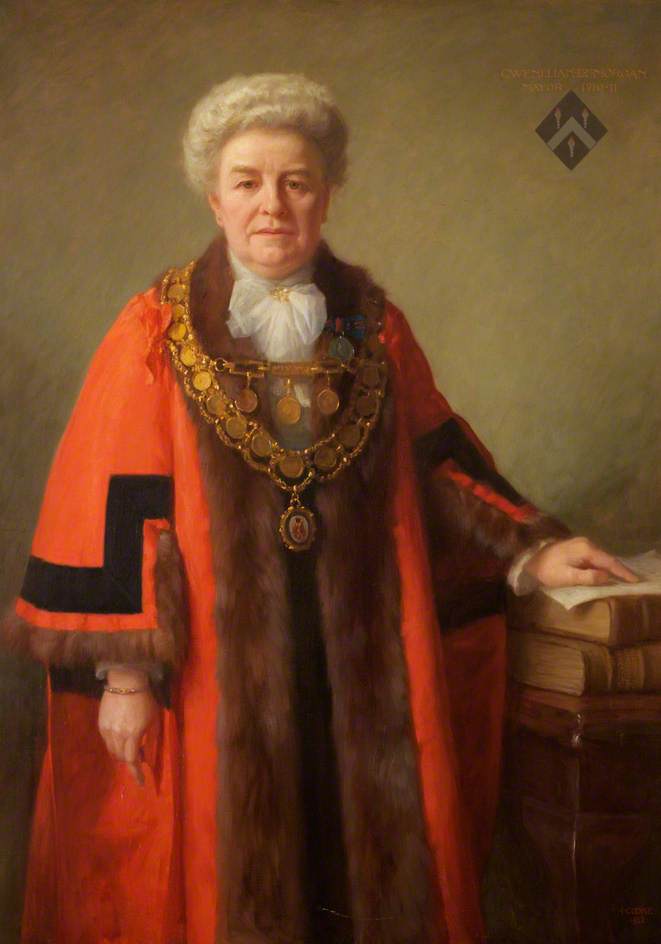 Miss Gwenllian E. F. Morgan (1852–1939), Coronation Mayor Of Brecon (1910–1911) — Isaac Cooke
