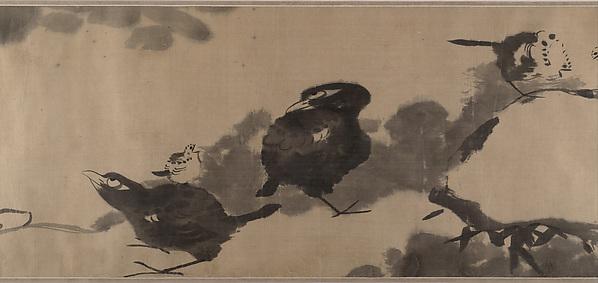 清 八大山人 （朱耷） 蓮塘戲禽圖 卷 Birds In A Lotus Pond — Bada Shanren