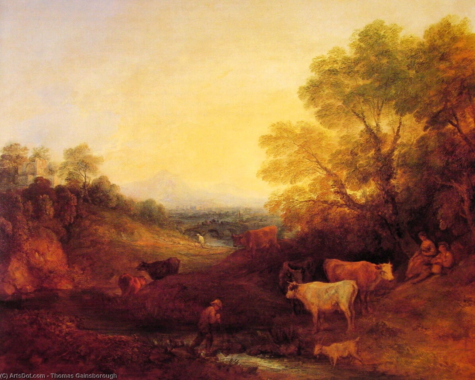 Landscape With Cattle — Thomas Gainsborough