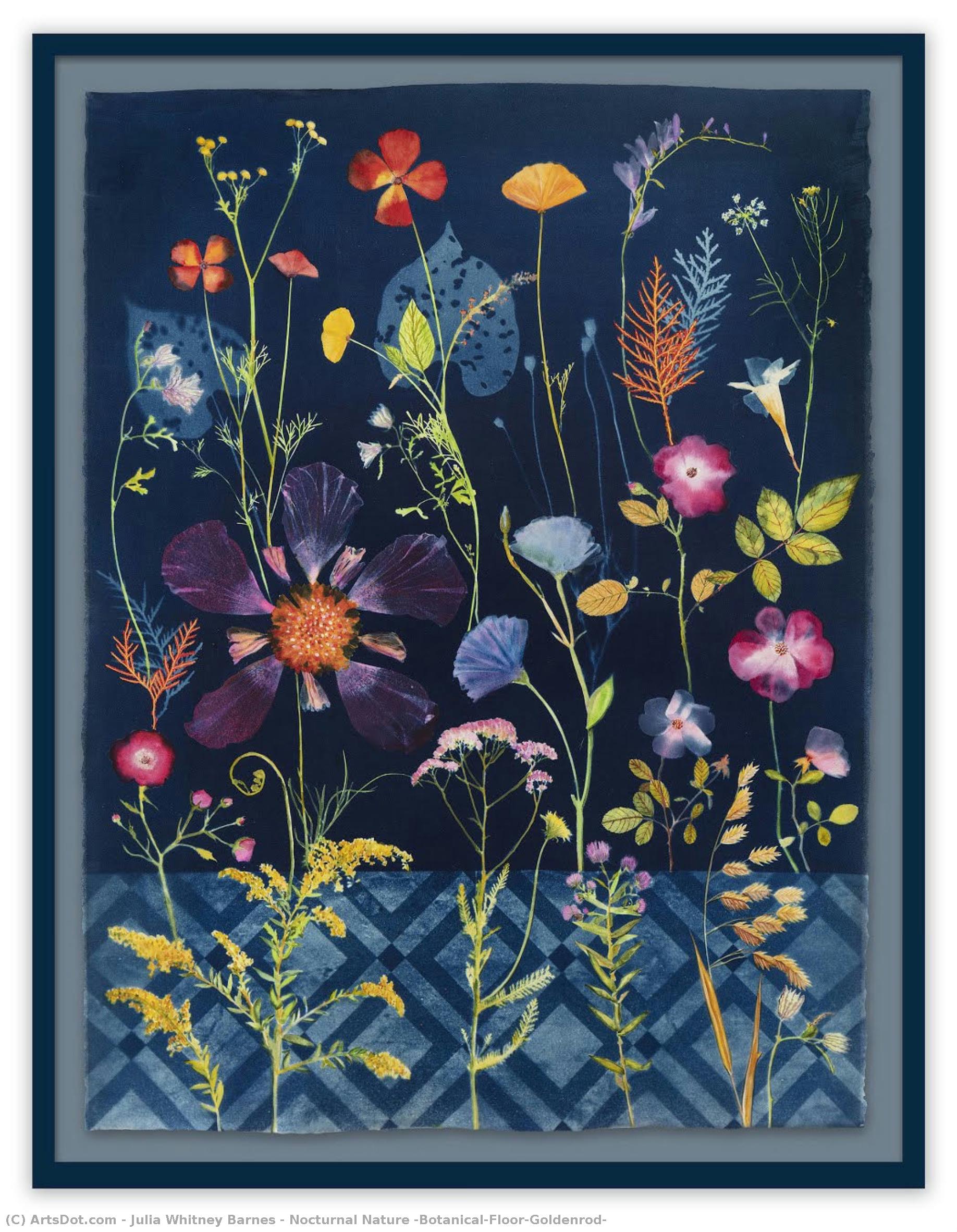 Nocturnal Nature (botanical/floor/goldenrod) — Julia Whitney Barnes