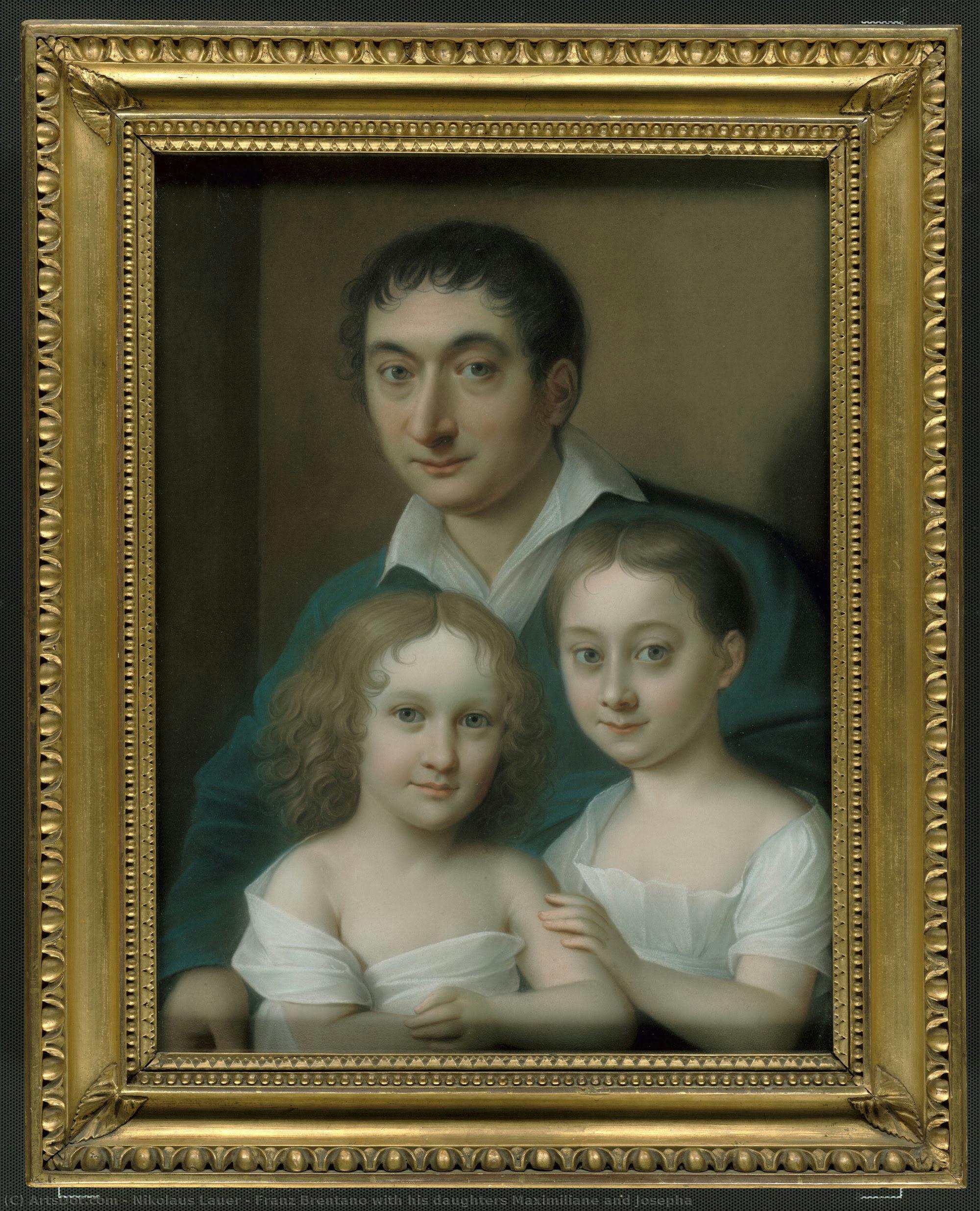 Franz Brentano With His Daughters Maximiliane And Josepha — Nikolaus Lauer