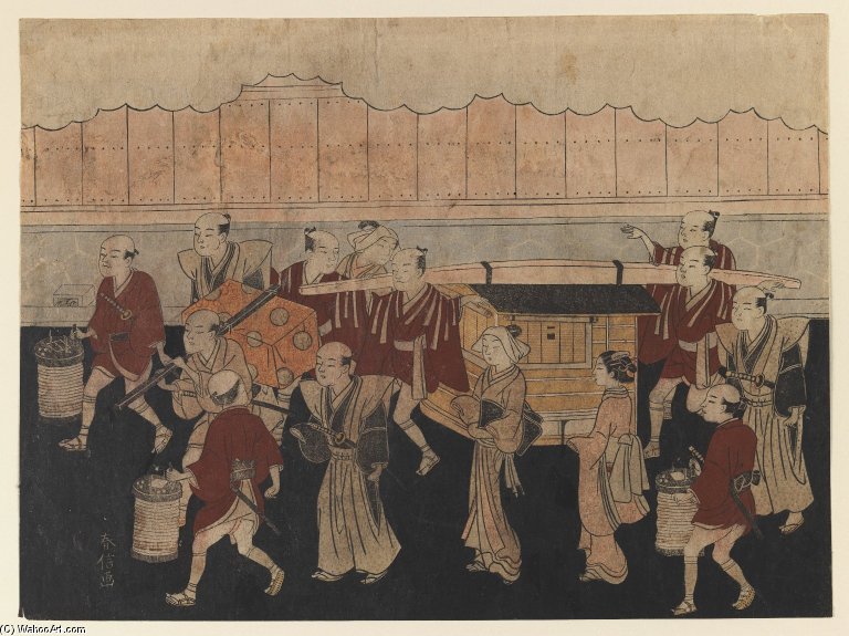 The Bride's Trip To Her Husband's House From The Marriage Ceremonies — Suzuki Harunobu