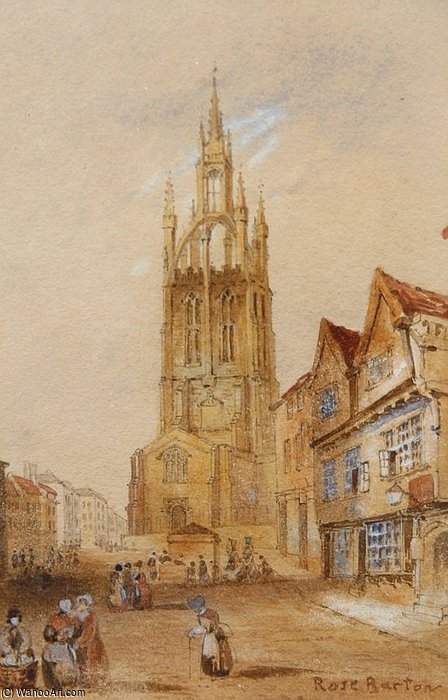 Figures Before A Church — Rose Maynard Barton
