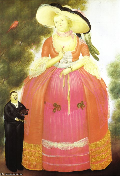 Autoportrait Avec Madame Pompadour — Fernando Botero