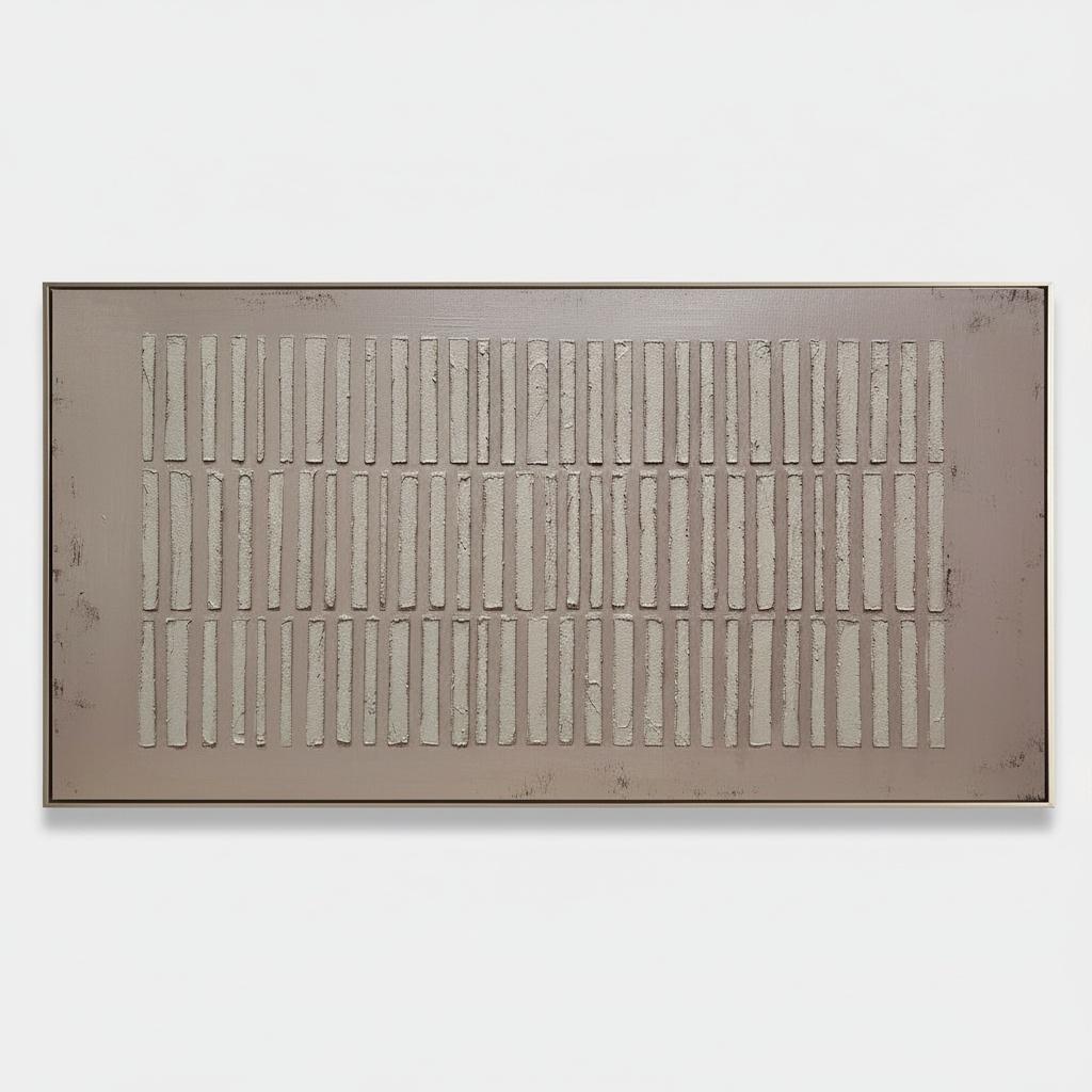 Monolithische Rhythmen In Taupe: Eine Meditative Studie Von Texturierter Vertikalität Und Licht — David Moreau