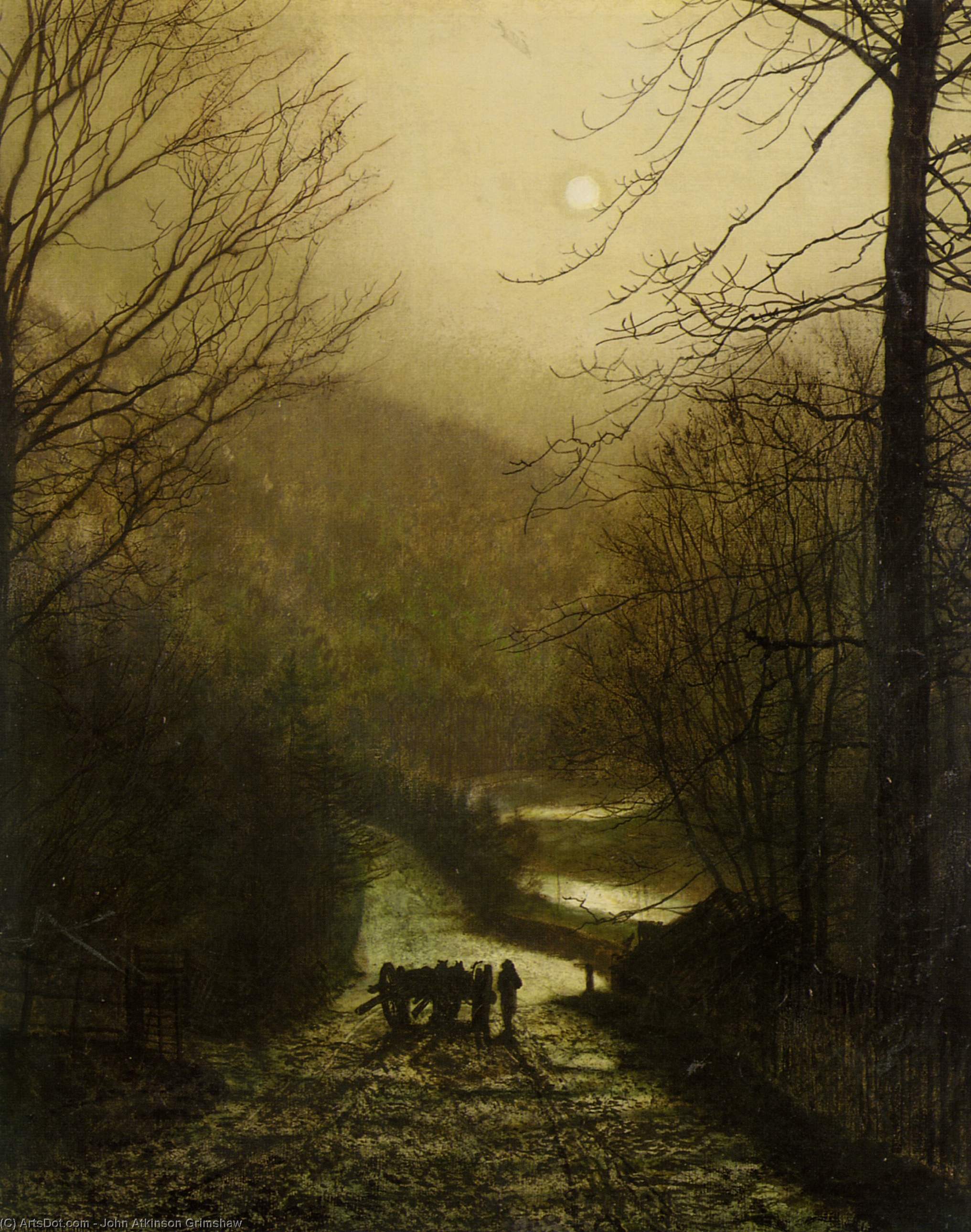 Forge Valley Near Scarborough — Džon Atkinson Grimšo