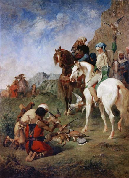 Falcon Hunting In Algeria — Eugène Fromentin