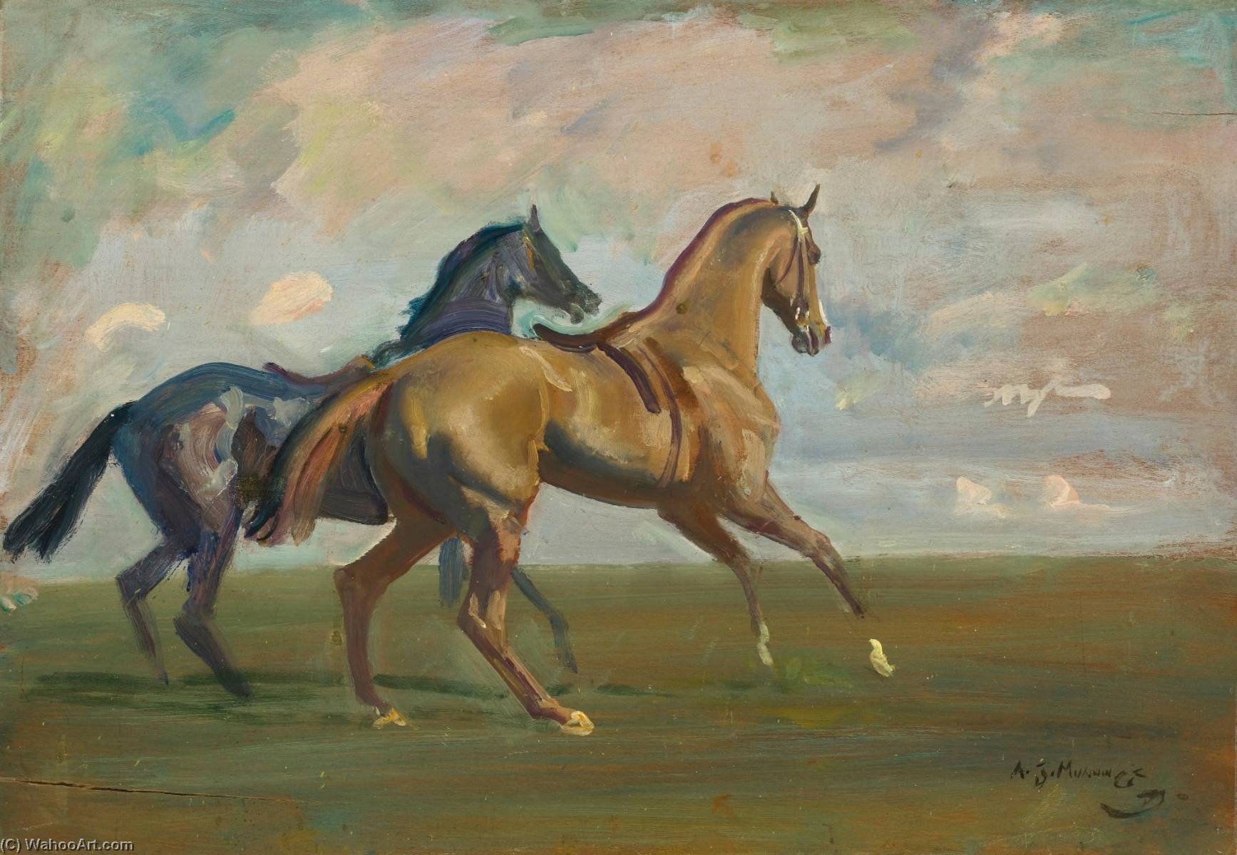 Two Race Horses At The Start — Sir Alfred James Munnings