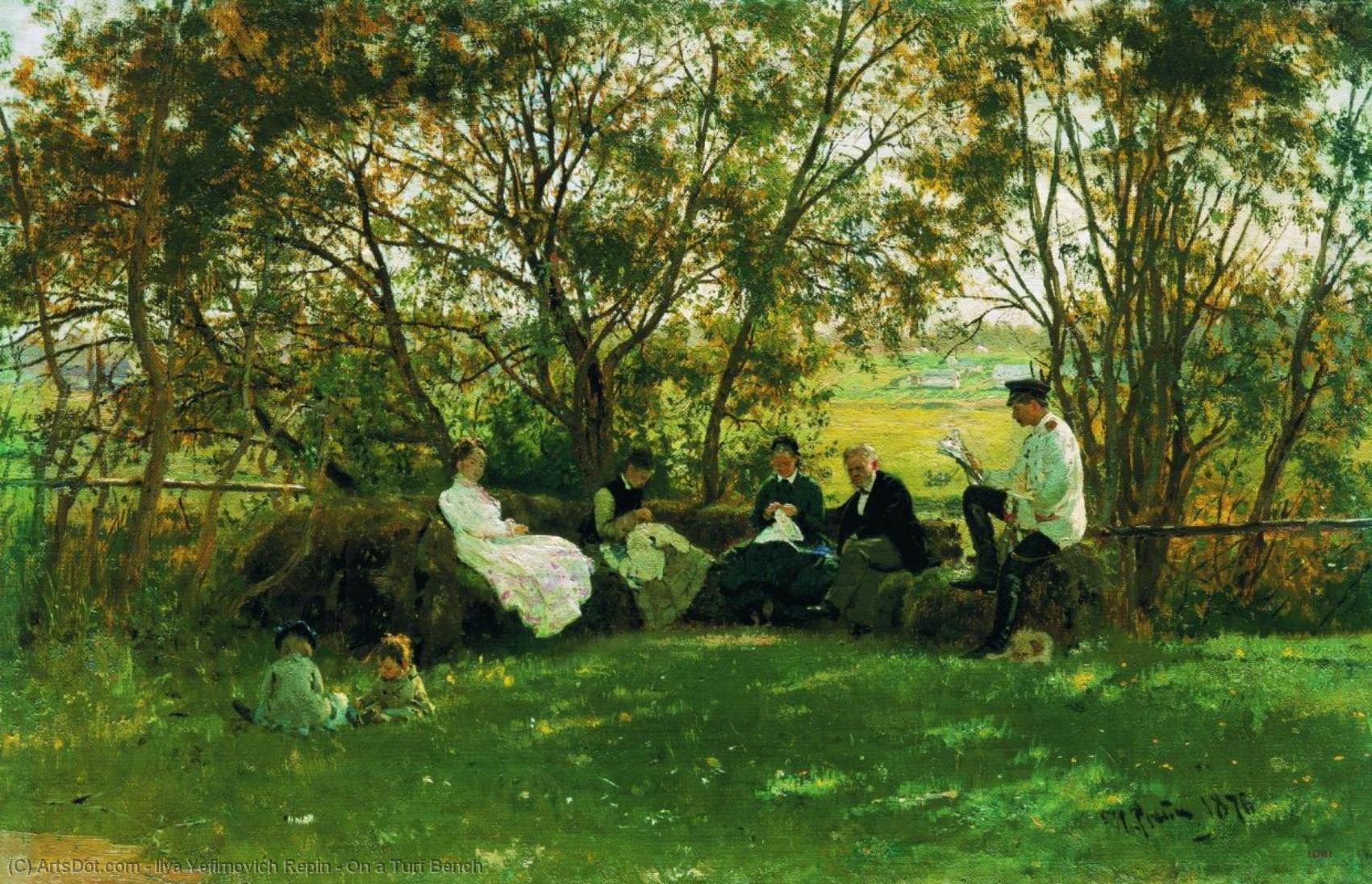 On A Turf Bench — Илья Репин