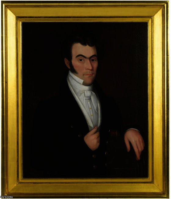 Portrait Of A Dark Haired Gentleman — Ammi Phillips